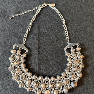 Collar Necklace With Silver Beads